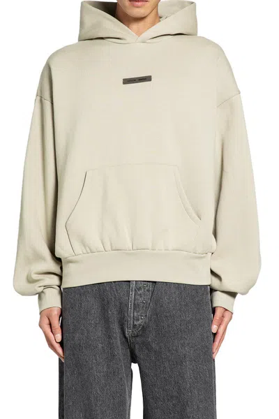 Fear Of God Felpa Con Cappuccio In Pile Classico In Sand