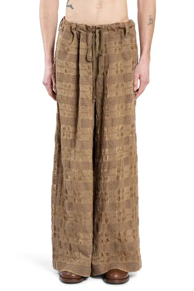 Uma Wang Trousers In Yellow