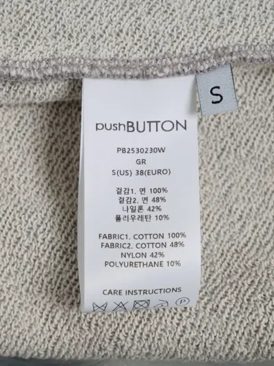 Pushbutton Lace-applique T-shirt In Gray