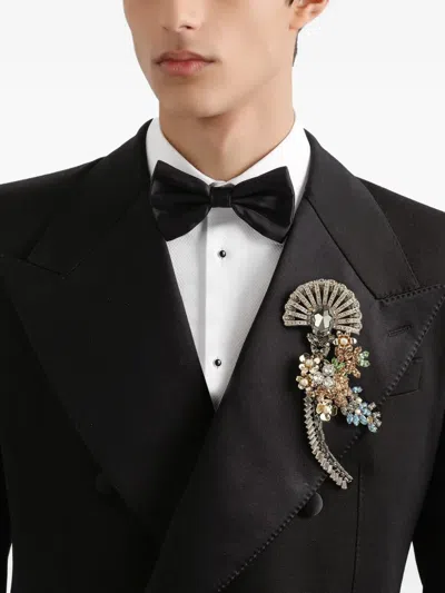 Dolce & Gabbana Double-breasted Sicilia Jacket In Black