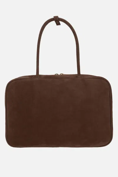 Miu Miu Dark Brown Suede Handbag In Brown