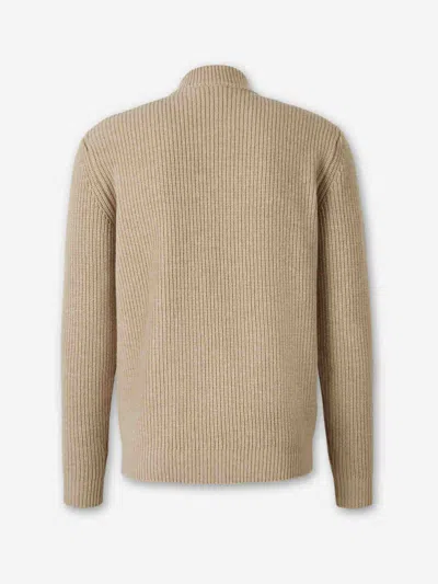 Zanone Wool Sweater In Neutral