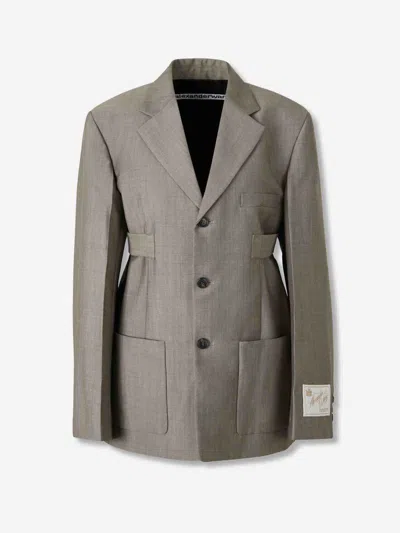 Alexander Wang Blazer In Straight Cut In Gray