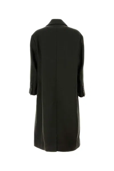 Ami Alexandre Mattiussi Double-breasted Virgin Wool Coat With Peak Lapels And Tailored Finish In Gray