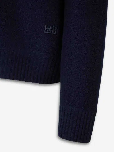 Wales Bonner Calm Striped Wool Polo Sweater In Brown