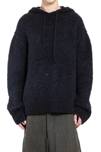 Uma Wang Felpa Con Cappuccio In Black