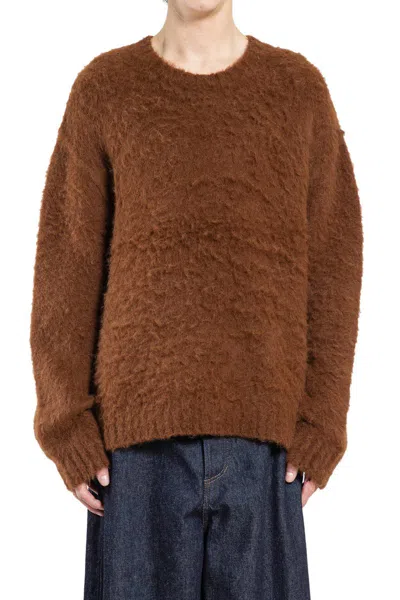 Uma Wang Top A Maniche Lunghe In Brown