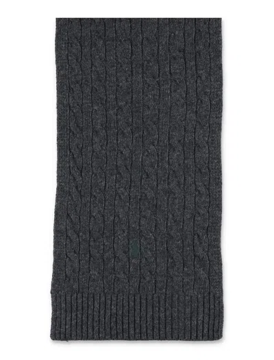 Polo Ralph Lauren Scarf Classic Wool Blend In Gray