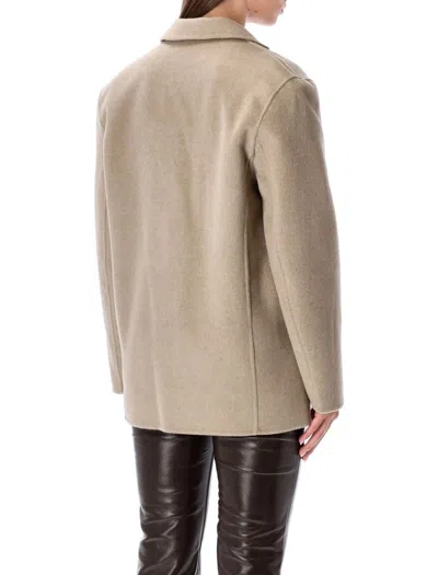Anine Bing Quinn Oversized Wool Cashmere Blazer In Neutral