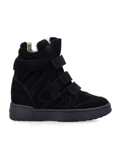 Isabel Marant Round-head High-top Casual Shoes In Black
