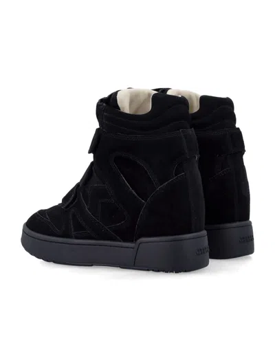 Isabel Marant Round-head High-top Casual Shoes In Black