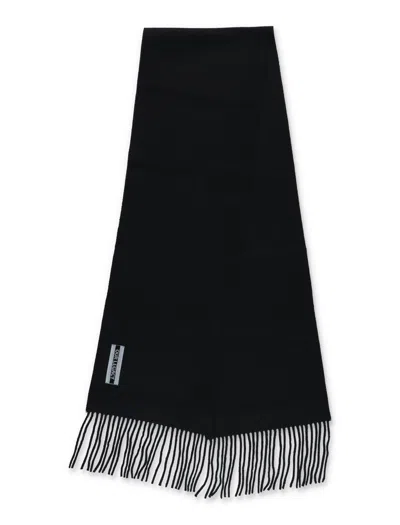 Our Legacy Rectangular Scarf Fringe Detail In Black