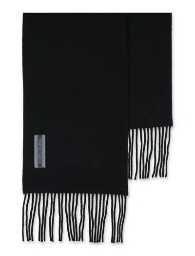 Our Legacy Rectangular Scarf Fringe Detail In Black