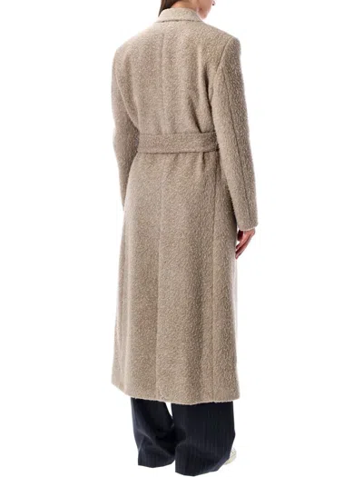 Golden Goose Double Breast Coat In Neutral