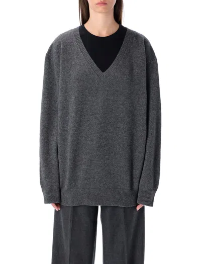 Rhea Costa Oversized Knitwear V Neckline In Multi