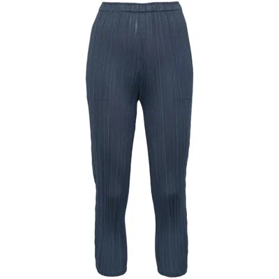Issey Miyake Polyester Pants In Blue