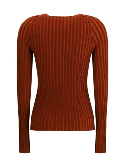 Gabriela Hearst Soraya Knit Sweater In Merino Wool In Red