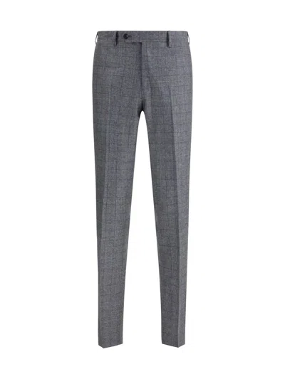 Germano 1952 Checked Tailored Trousers In Gray