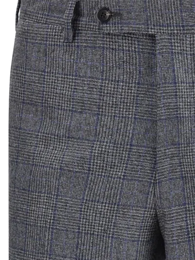 Germano 1952 Checked Tailored Trousers In Gray