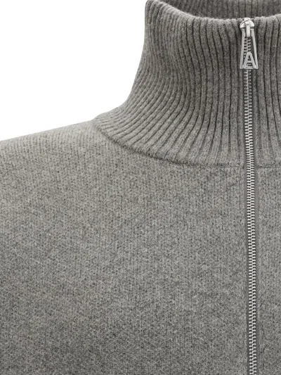 Axel Arigato Core Zip-up Cardigan In Gray