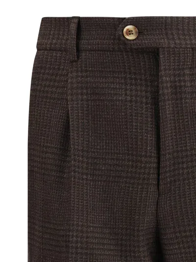 Brunello Cucinelli Prince Of Wales Trouser In Multi