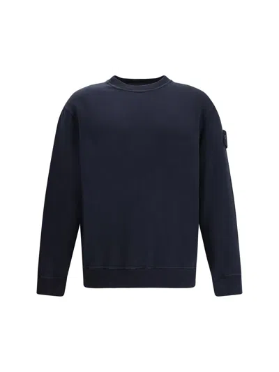 Stone Island Logo Badge Sweatshirt In Animal Print