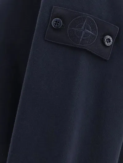 Stone Island Logo Badge Sweatshirt In Animal Print
