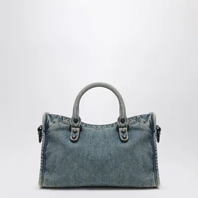 Balenciaga Borsa Le City Piccola In Denim Women In Blue