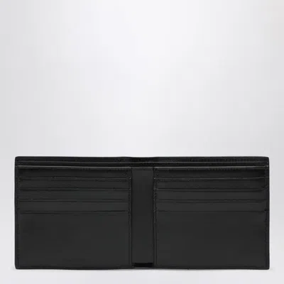 Balenciaga Sticker Square Leather Bifold Wallet In Black
