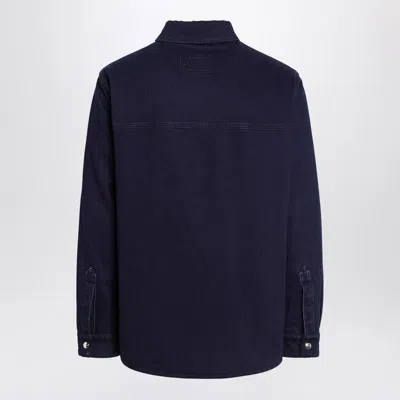 Gucci Reversible Denim And Flannel Shirt Men In Blue