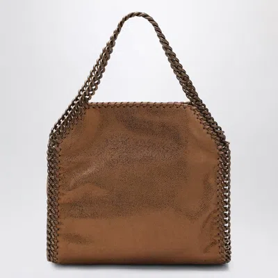 Stella Mccartney Mini Falabella Shiny Dot Faux Leather Crossbody Bag In Brown