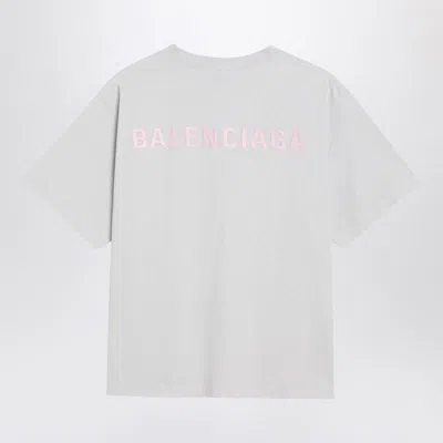 Balenciaga Back Medium Fit T-shirt Clothing In Gray