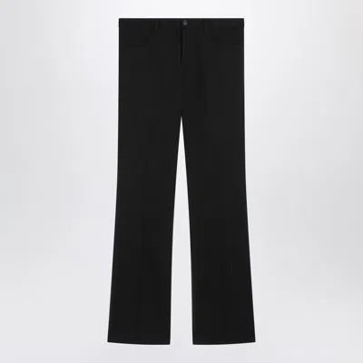 Balenciaga Black Regular Fit Tailored Trousers Men In Black