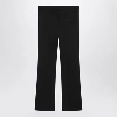 Balenciaga Black Regular Fit Tailored Trousers Men In Black
