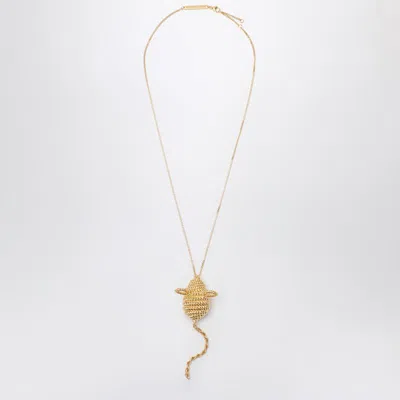 Loewe Mickey Mouse Necklace In Gold Brass In Gold