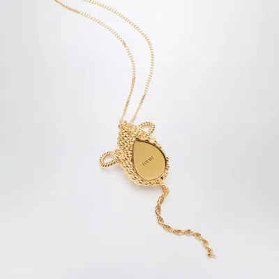 Loewe Mickey Mouse Necklace In Gold Brass In Gold