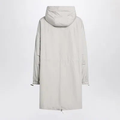 Max Mara Gail Hooded Zip-up Parka With Drawstrings In White