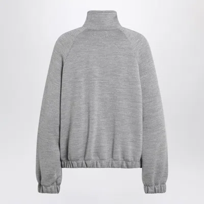 Max Mara Blend Zip-up Sweatshirt In Gray