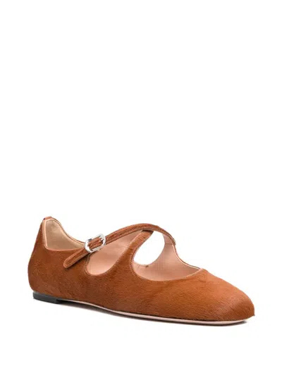 Bally Buckle-fastening Ballet Flats In Brown