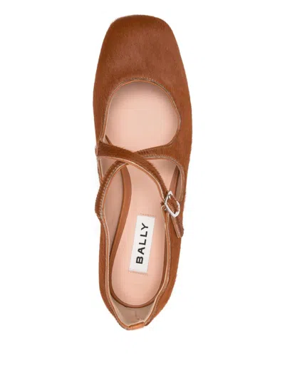 Bally Buckle-fastening Ballet Flats In Brown