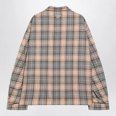 Prada Checked Patch-pocket Shirt In Brown