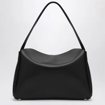 Themoirè Structured Shoulder Bag Metal Hardware In Black
