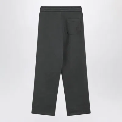Ami Alexandre Mattiussi Ami Paris Anthracite Grey Ami De Coeur Jogging Trousers Men In Gray