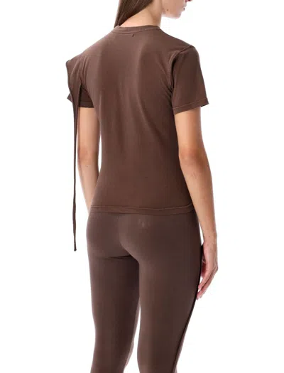 Ottolinger Draped T-shirt In Brown