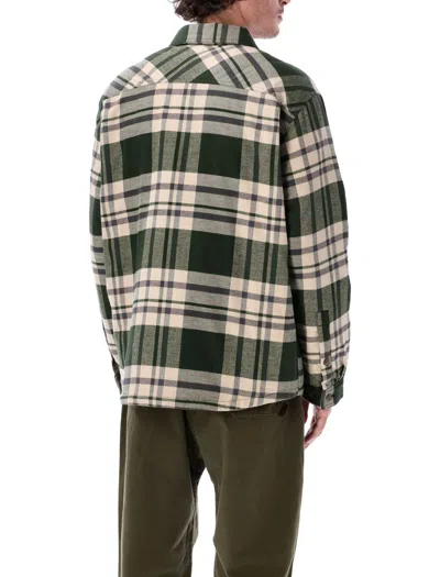 Patagonia Lightweight Insulated Flannel Mid-layer Jacket In Black