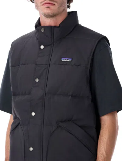 Patagonia Sleeveless Padded Vest High Collar In Multi