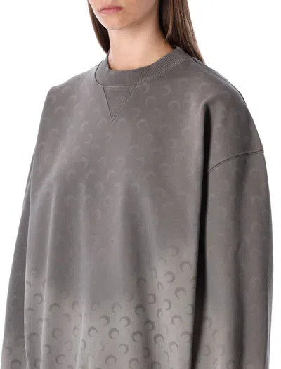 Marine Serre Crewneck Moon Degrade In Gray