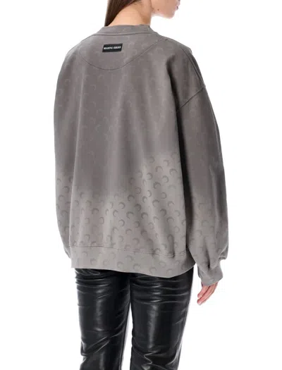 Marine Serre Crewneck Moon Degrade In Gray