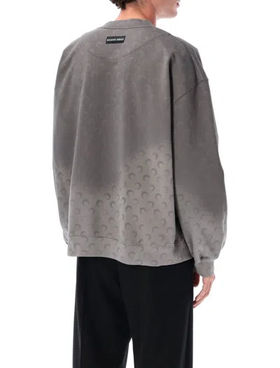 Marine Serre Crewneck Moon Degrade In Gray