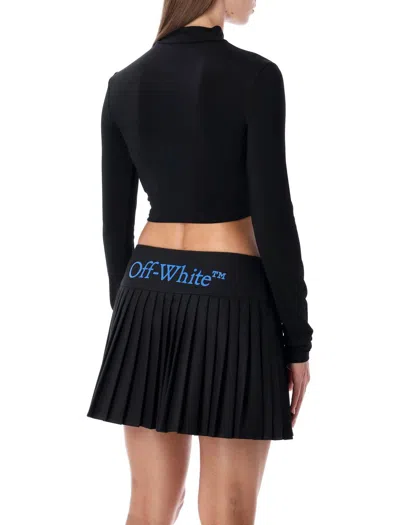 Off-white Crop Top Second Skin In Black